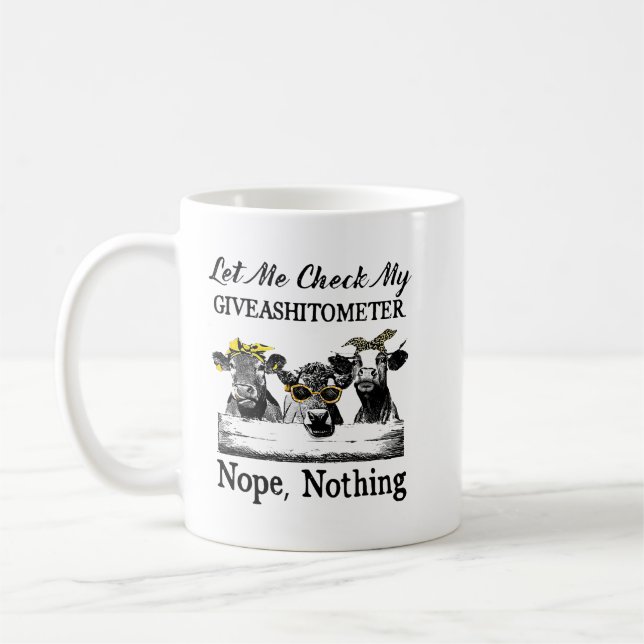 Mug Vache Me Permet De Vérifier Mon Giveashitomètre No (Gauche)