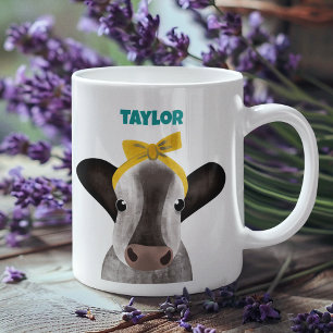 Mug Vache mignonne avec cabot Personnalisé