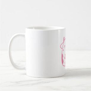 Mug Vache mignonne Boire Lait fraise