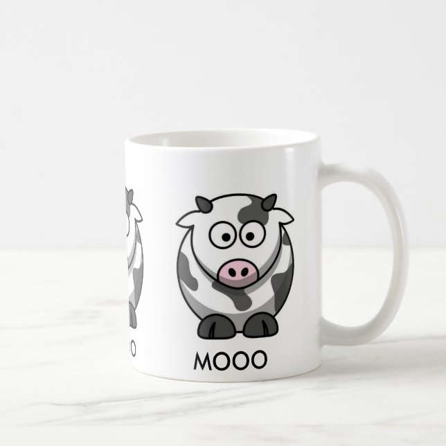 Mug Vache MOOO (3x à bande dessinée autour) (Droite)