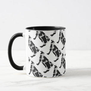 Mug Vache Noir et Blanc Silhouette