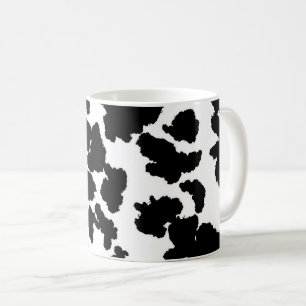 Mug Vache Noire Et Blanche Cacher Motif De Fourrure