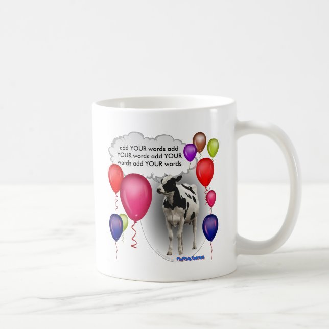 Mug vache parlante à anniversaire (Droite)