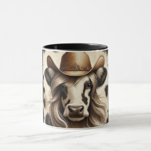 Mug Vache paysanne blonde drôle