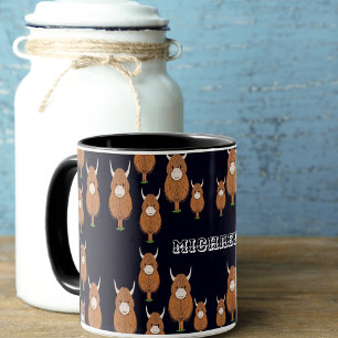 Mug Vache personnalisée avec des cornes
