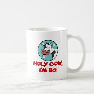 Mug Vache sainte j'ai 80 ans