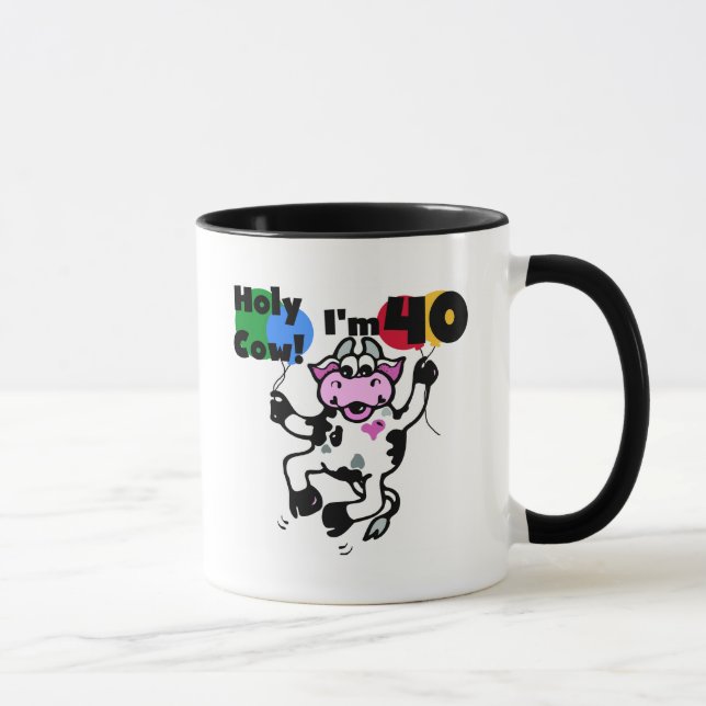 Mug Vache sainte je suis 40 T-shirts et cadeaux (Droite)