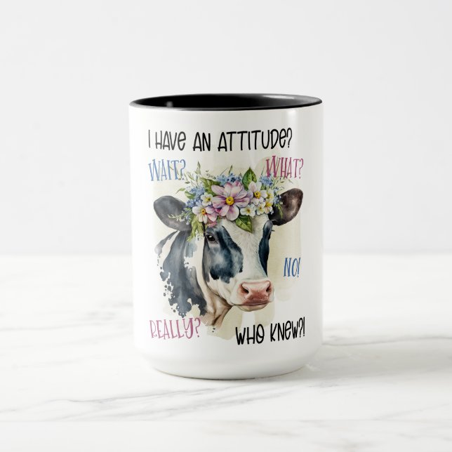 Mug Vache Sassy Drôle Avec Attitude (Centre)