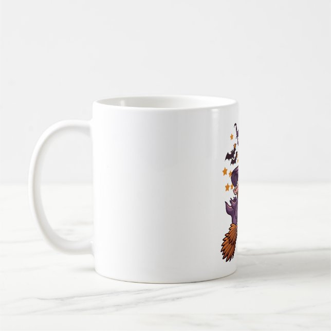 Mug Vache sorcière sur un bâton (Gauche)