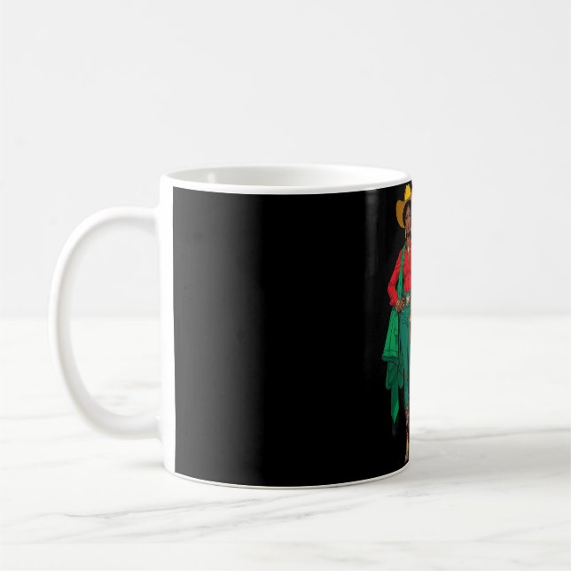 Mug Vachère noire western rodeo country femmes Junetee (Gauche)
