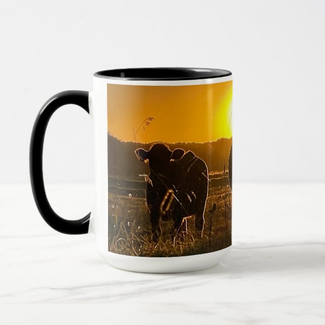 Mug Vaches au coucher du soleil (Gauche)