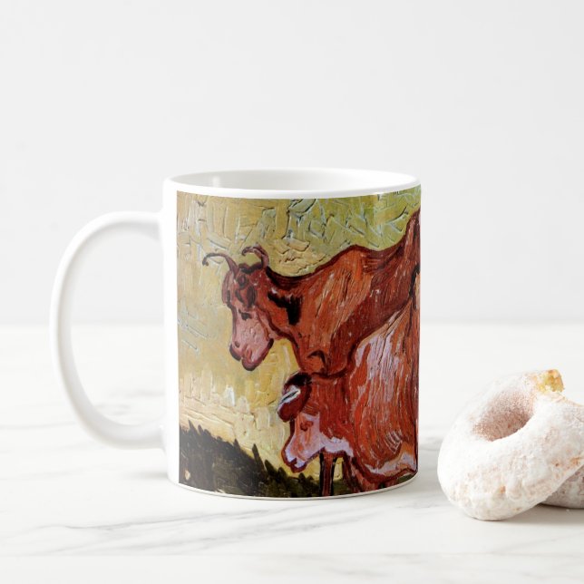 Mug Vaches (d'après Jordaens) par Vincent van Gogh (Avec donut)