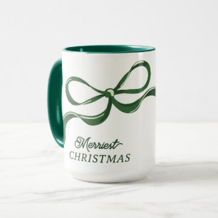 Mug Vaches de Noël modernes   Classic Holiday Green