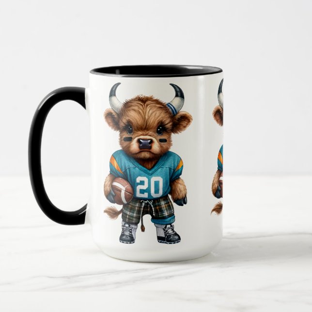 Mug Vaches des Highlands et Football (Gauche)