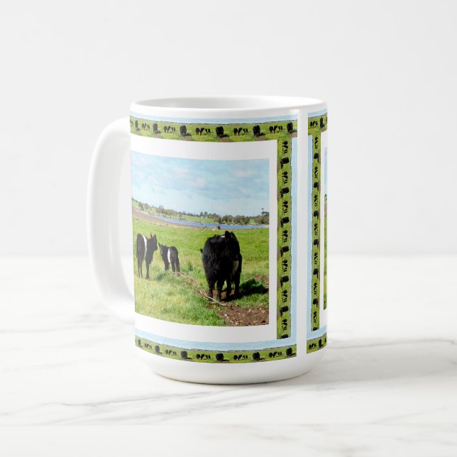 Mug Vaches Galloway Ceinturées, Mère Et Bébé, (Devant gauche)