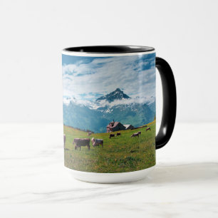 Mug Vaches heureuses à la ferme en Suisse