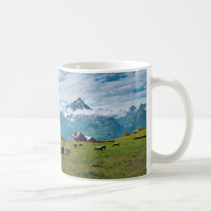 Mug Vaches joyeuses sur la ferme en Suisse