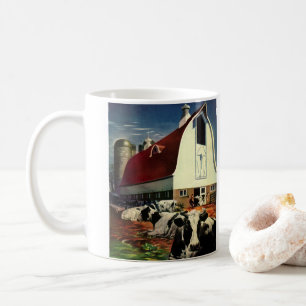 Mug Vaches vintages de lait Holstein sur les fermes la