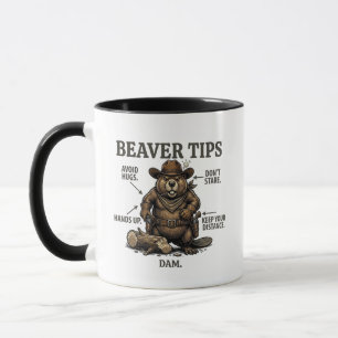 Mug Vachette drôle Castor Cowboy Ouest Sauvage Vintage