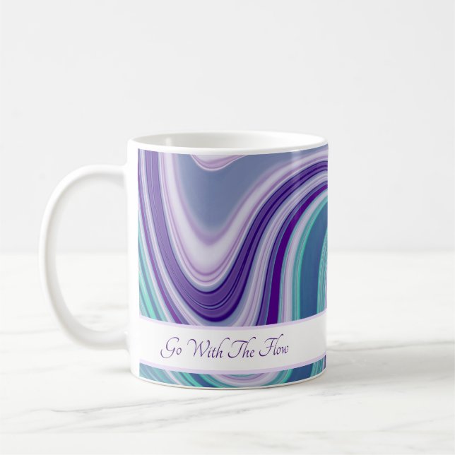 Mug Vague Abstraite bleue violette (Gauche)