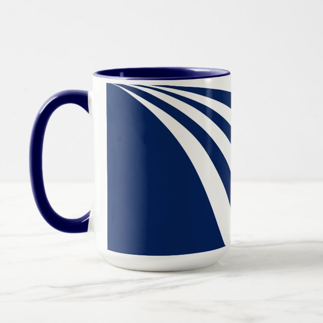 Mug Vague bleue et blanche (Gauche)