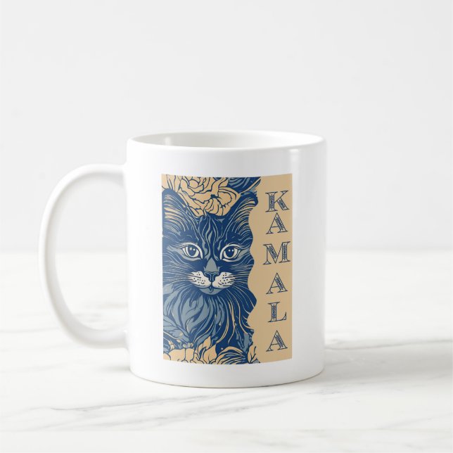 Mug Vague de chats bleus pour Kamala (Gauche)