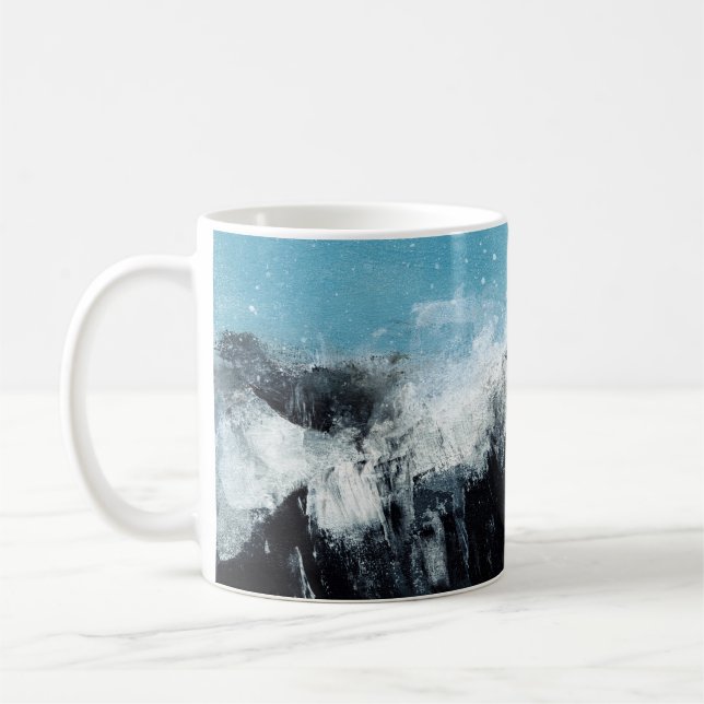 Mug vague de mer. Illustration peinte à la main (Gauche)