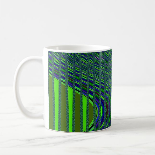 Mug Vague de tranches de café Mug, bleu-vert (Gauche)
