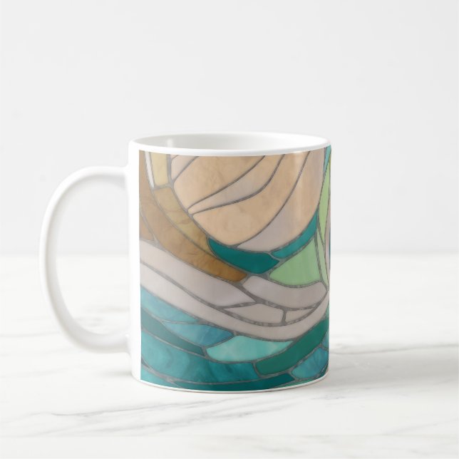 Mug Vague et lune de mosaïque (Gauche)