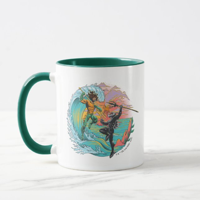 Mug Vague marémotrice Aquaman & Black Manta (Gauche)