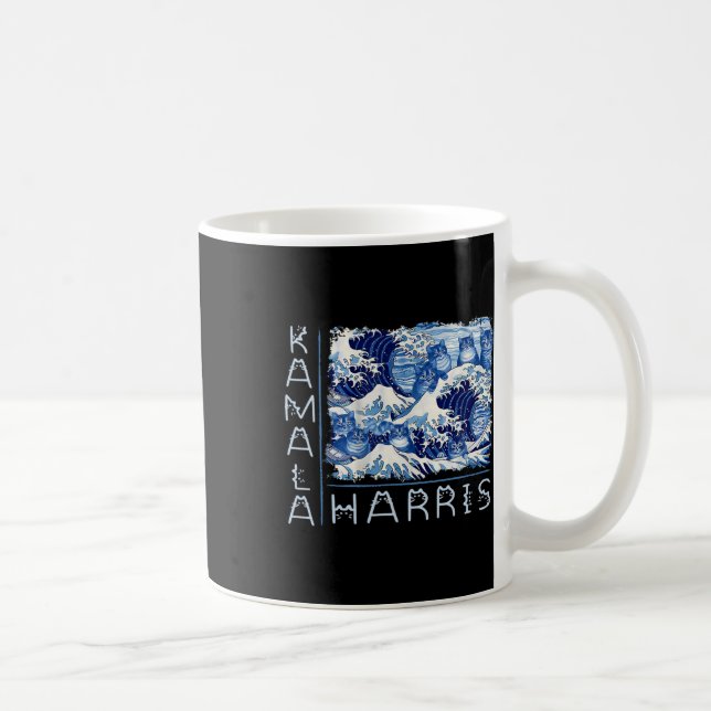 Mug Vague Mignonne De Chats Bleus Pour Kamala Harris D (Droite)