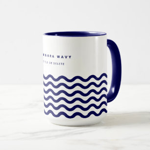 Mug Vague nautique Marine Bleu tendance Simple élégant