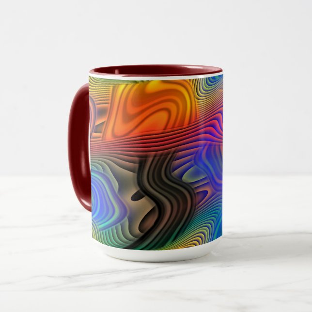 Mug Vagues Abstraites (Devant gauche)