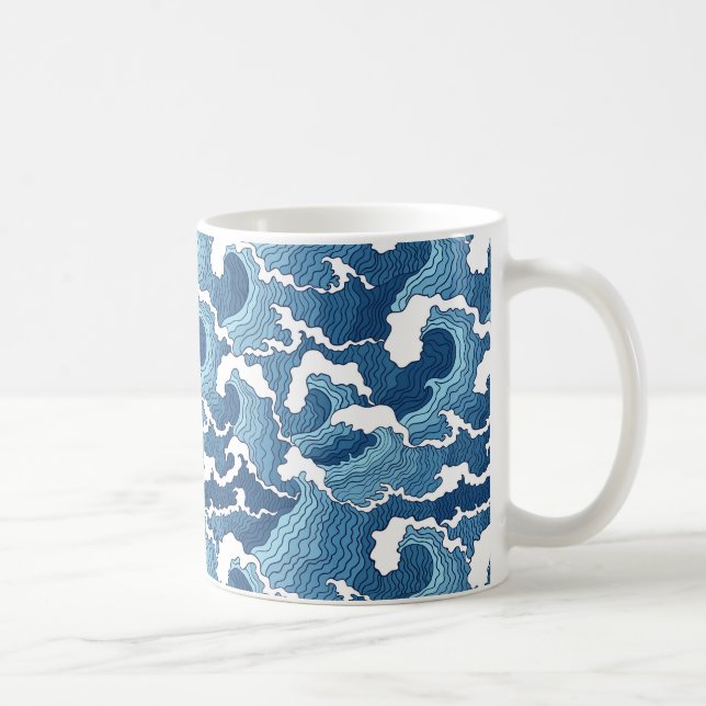 Mug Vagues Abstraites (Droite)