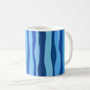 Mug Vagues de bleu cyan marine cobalt bleu ciel