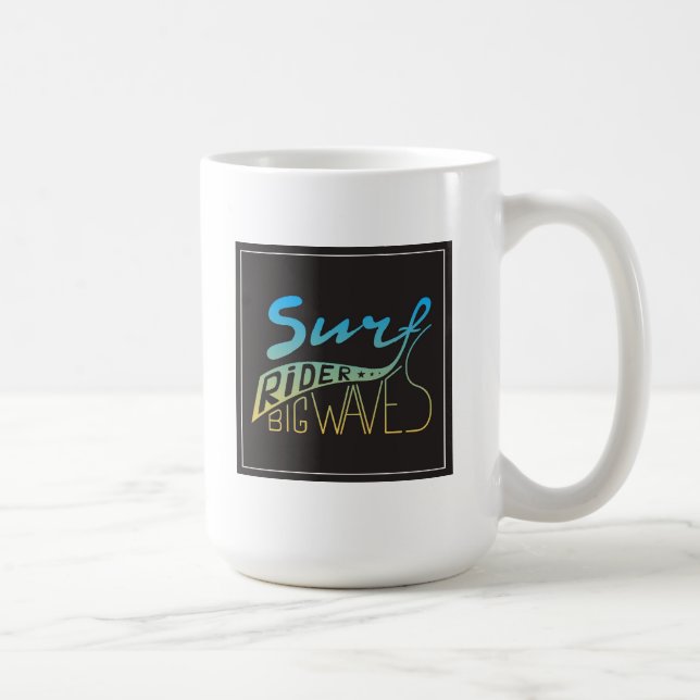 Mug Vagues de cavalier de surf grandes (Droite)
