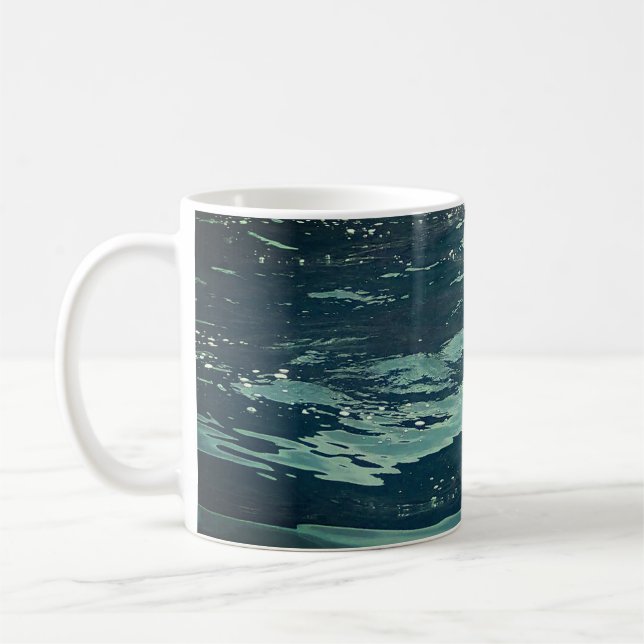 Mug Vagues de mer tranquilles Paysage marin calme Café (Gauche)