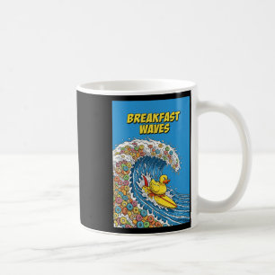 Mug Vagues de petit déjeuner Humour Canard Surfeur Sur