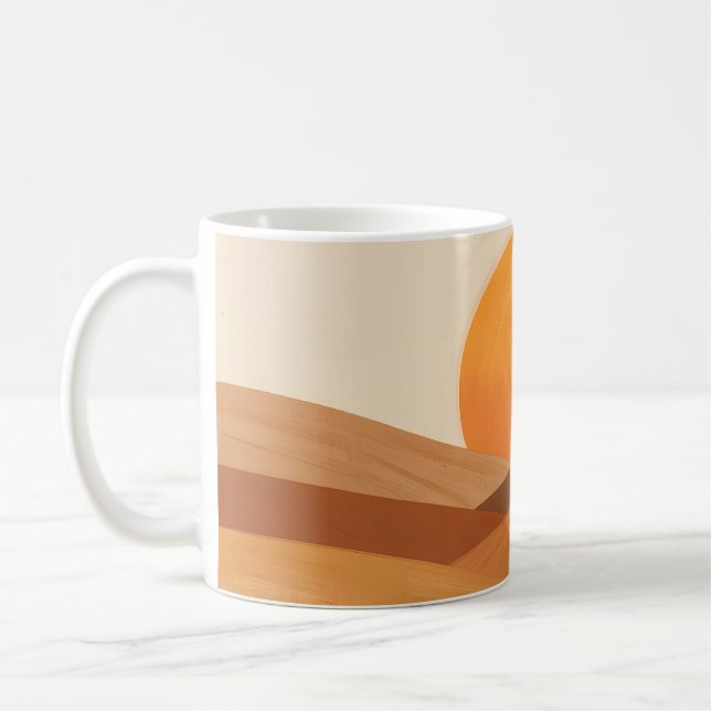 Mug Vagues de sable doux au coucher du soleil (Gauche)