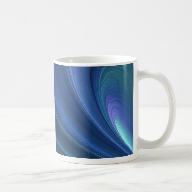 Mug Vagues de sable molles bleues et vertes (Droite)