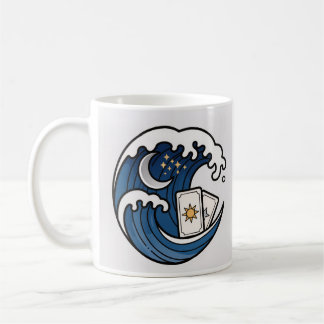 Mug Vagues déferlantes et cartes de tarot