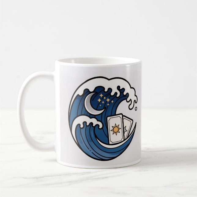 Mug Vagues déferlantes et cartes de tarot (Gauche)