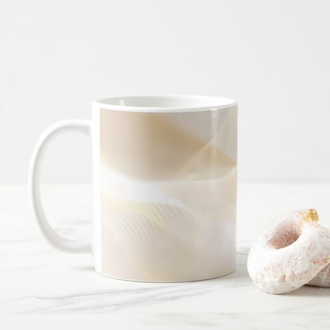 Mug Vagues d'or Abstraites sur blanc (Avec donut)