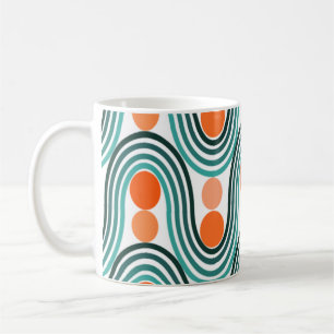Mug Vagues et cercles modernes du milieu du siècle