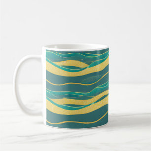 Mug Vagues fracturées du paysage marin Abstrait 20