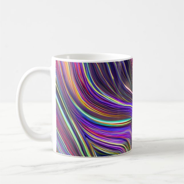 Mug Vagues fracturées du paysage marin Abstrait 24 (Gauche)