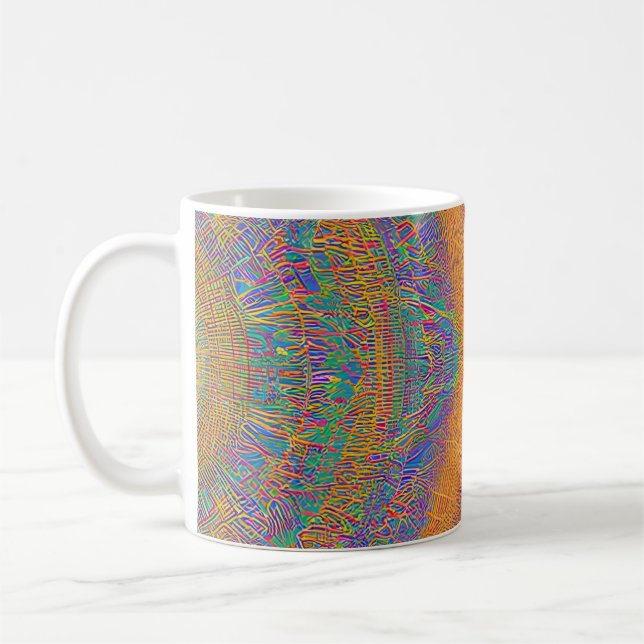 Mug Vagues fracturées du paysage marin Abstrait 27 (Gauche)