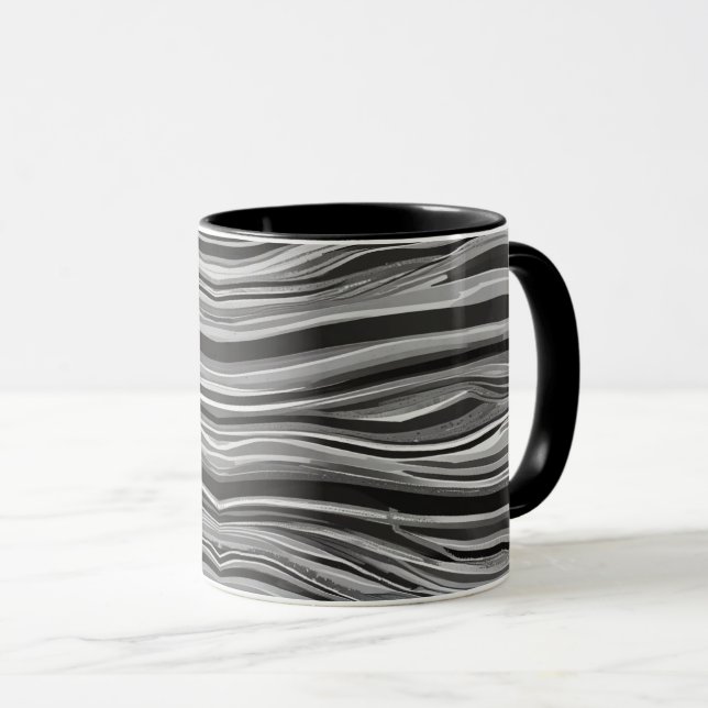 Mug Vagues Monochromes (Devant droit)