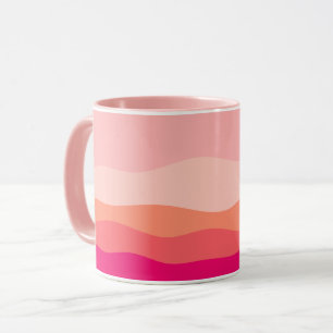 Mug Vagues stratifiées Corail rose