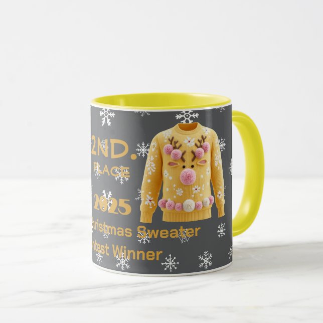 Mug Vainqueur 2ème place du concours de Pull de Noël T (Devant droit)
